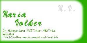 maria volker business card